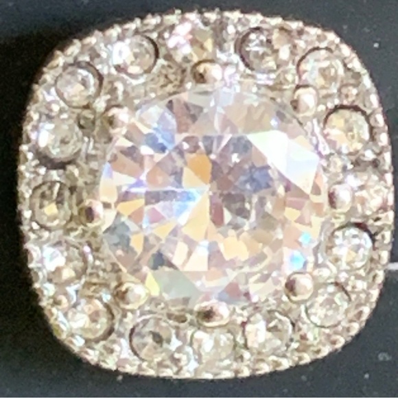 Cushion Cut CZ Halo Stud Earrings by Zaxie | NEW - Picture 6 of 8